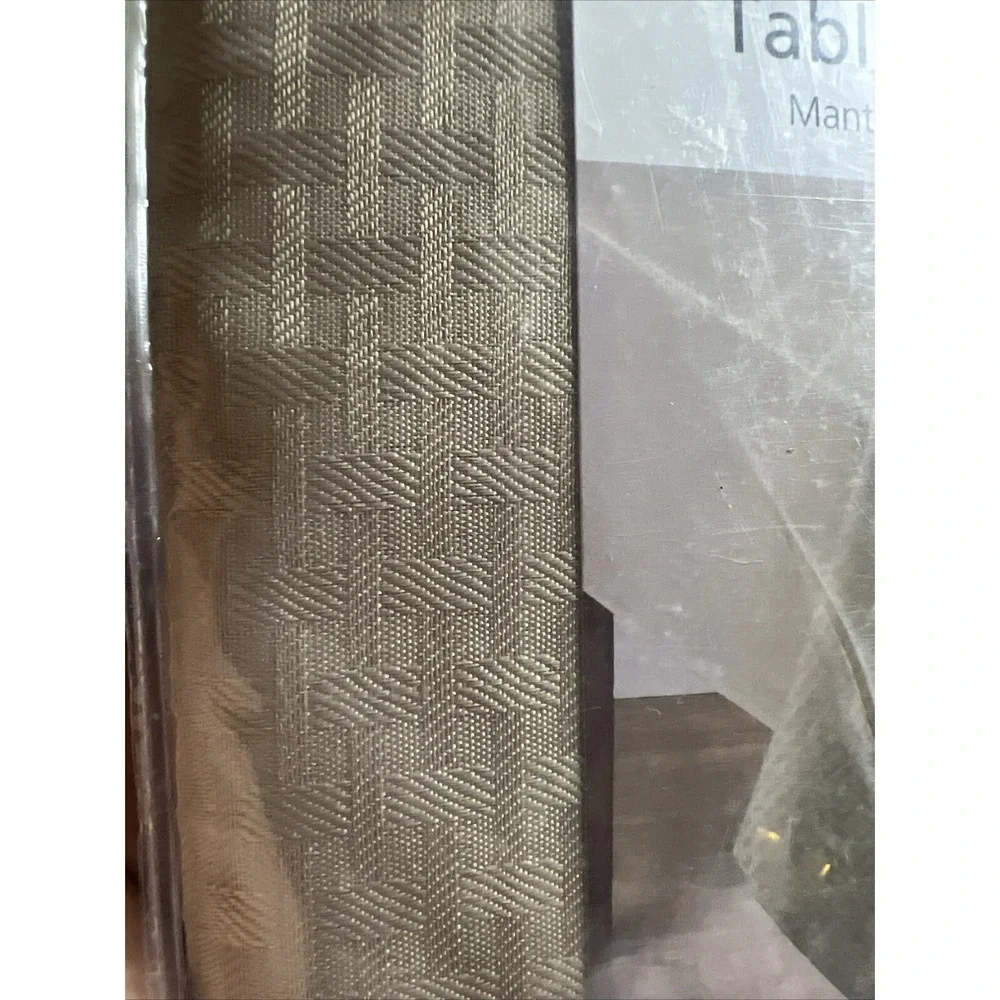 Mainstays Solid Arctic Brownstone Fabric Tablecloth 52